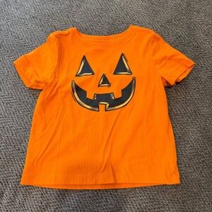 Orange Pumpkin Face Kids Costume T-Shirt